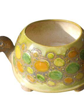 Vintage MCM Ceramic Turtle Planter